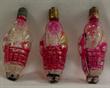 Figural clear glass vintage Santas Set of 3